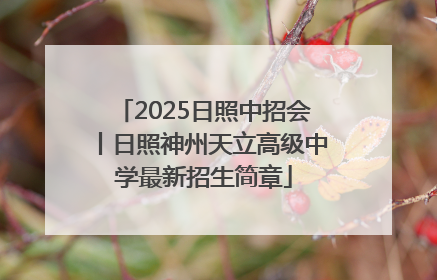 2025日照中招会丨日照神州天立高级中学最新招生简章