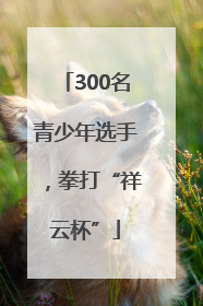 300名青少年选手，拳打“祥云杯”