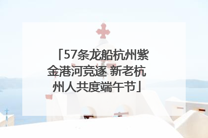 57条龙船杭州紫金港河竞逐 新老杭州人共度端午节