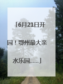 6月21日开园！鄂州最大亲水乐园……